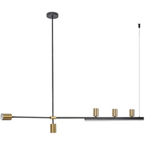 Изображение товара Подвесной светильник Kink Light Рия 07618-180,36 латунь GU10 5*5W+Led 18W (3000K)