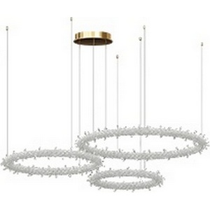 Изображение товара Подвесной светильник Kink Light Лиам латунь 07875-80+60+40P,36(3000K)d40+60+80 Led 113W кольцо