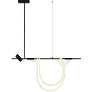 Изображение товара Подвесной светильник с гибким неоном Kink Light Кайли 08039K-120A,19 димм. черный с пультом ДУ (Умный дом)