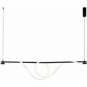 Изображение товара Подвесной светильник с гибким неоном светодиодный Kink Light Салли черный Led 60w с пультом ДУ