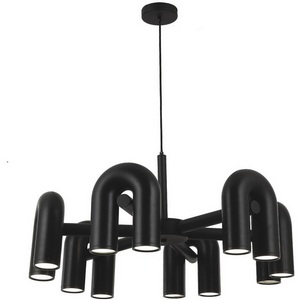 Изображение товара Люстра led подвесная с черным плафоном Kink Light Канти 08465-6,19