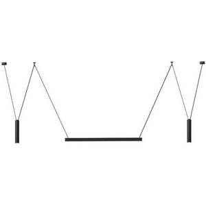Изображение товара Комплект ременной трековой системы Kink Light Сатори 6421-2/6430K,19 черный Led 2*15W+2*7W