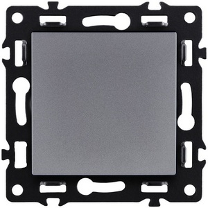 Изображение товара Выключатель 1-клавишный проходной 10А/250В серый Kollinger Asthetik AS-002GY