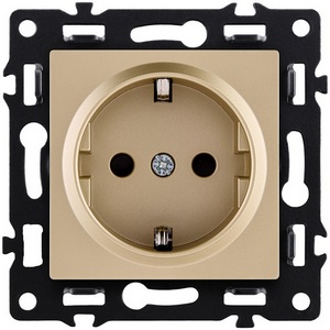 Изображение товара Розетка штепсельная SCHUKO 16A/250 В золотой Kollinger Asthetik AS-014GD