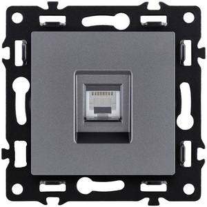 Изображение товара Розетка Ethernet RJ45 серый Kollinger Asthetik AS-017GY
