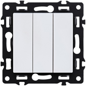 Изображение товара Выключатель трехклавишный (белый) Kollinger Asthetik AS-710WH