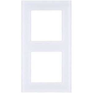 Изображение товара Рамка 2-постовая стекло белый Kollinger Asthetik AS2WH