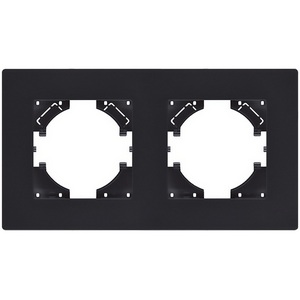 Изображение товара Рамка 2-постовая черный матовый Kollinger Aspekt AT2BM
