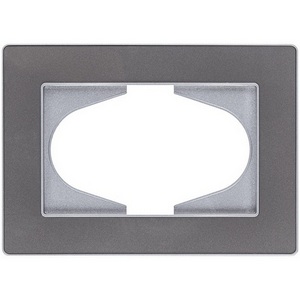 Изображение товара Рамка для двойной розетки серый Kollinger Eleganz Acryl EA120GY