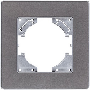 Изображение товара Рамка 1-постовая серый Kollinger Eleganz Acryl EA1GY