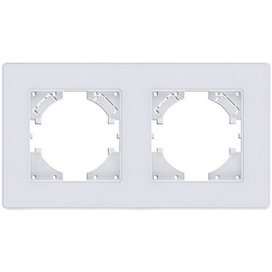 Изображение товара Рамка 2-постовая белый Kollinger Eleganz Acryl EA2WH