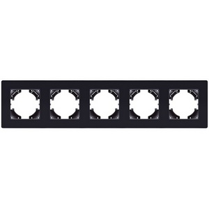 Изображение товара Рамка 5-постовая черный Kollinger Eleganz Acryl EA5BK