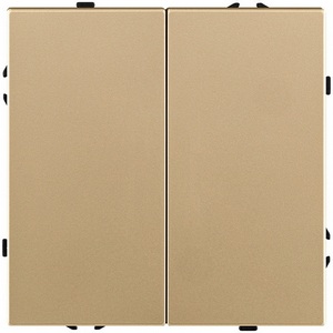 Изображение товара Выключатель 2-клавишный проходной 10А/250В золотой Kollinger Eclipse EC-005GD