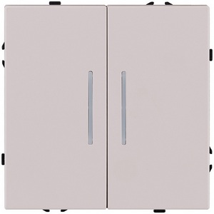 Изображение товара Выключатель 2-клавишный 10А/250В с LED подсветкой, кашемир матовый Kollinger Eclipse EC-010CM