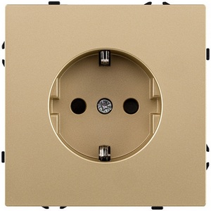 Изображение товара Розетка штепсельная SCHUKO 16A/250 В золотой Kollinger Eclipse EC-014GD