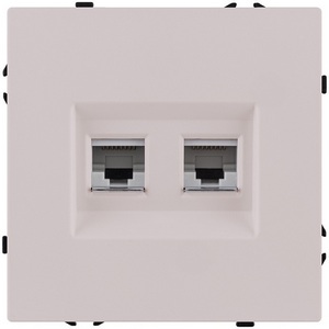 Изображение товара Розетка двойная Ethernet RJ45 кашемир матовый Kollinger Eclipse EC-018CM