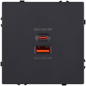 Изображение товара Розетка USB A+C 65W черный матовый Kollinger Eclipse EC-024BK