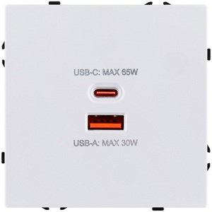 Изображение товара Розетка USB A+C 65W белый глянцевый Kollinger Eclipse EC-024WG