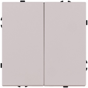 Изображение товара Выключатель кнопочный 2-клавишный 10А/250В кашемир матовый Kollinger Eclipse EC-025CM