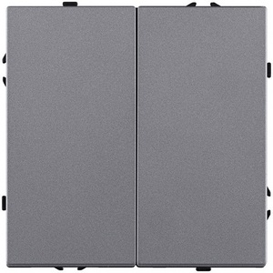 Изображение товара Выключатель кнопочный 2-клавишный 10А/250В серый Kollinger Eclipse EC-025GY