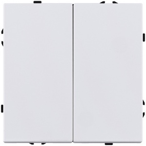 Изображение товара Выключатель кнопочный 2-клавишный 10А/250В белый глянцевый Kollinger Eclipse EC-025WG