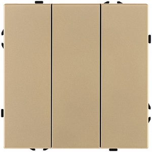 Изображение товара Выключатель трехклавишный (золотой) Kollinger Eclipse EC-710GD