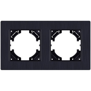 Изображение товара Рамка 2-постовая черный Kollinger Eleganz Plex EP2BK