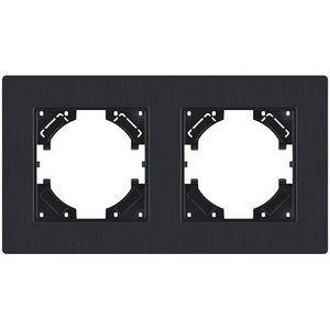 Изображение товара Рамка 2-постовая черный матовый Kollinger Eleganz Plex EP2BM