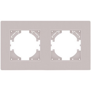 Изображение товара Рамка 2-постовая кашемир матовый Kollinger Eleganz Plex EP2CM