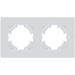 Изображение товара Рамка 2-постовая белый матовый Kollinger Eleganz Plex EP2WM