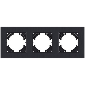 Изображение товара Рамка 3-постовая черный матовый Kollinger Eleganz Plex EP3BM