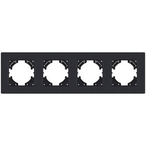 Изображение товара Рамка 4-постовая черный матовый Kollinger Eleganz Plex EP4BM