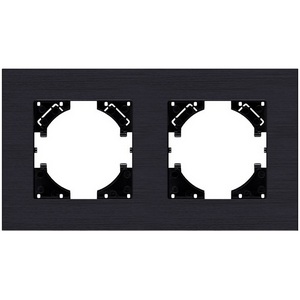 Изображение товара Рамка 2-постовая черный Kollinger Reflex AL RA2BK