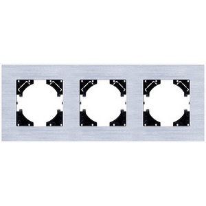 Изображение товара Рамка 3-постовая серебро Kollinger Reflex AL RA3SR