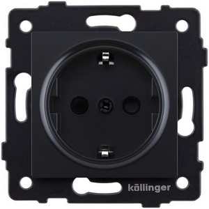 Изображение товара Розетка штепсельная SCHUKO 16A/250 В черный матовый Kollinger REA-002BM для Aspekt, Eleganz, Reflex