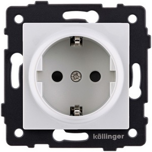 Изображение товара Розетка штепсельная SCHUKO 16A/250 В белый Kollinger REA-002WH для Aspekt, Eleganz, Reflex