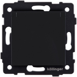 Изображение товара Розетка штепсельная SCHUKO 16A/250 В с крышкой, черный матовый Kollinger REA-006BM для Aspekt, Eleganz, Reflex