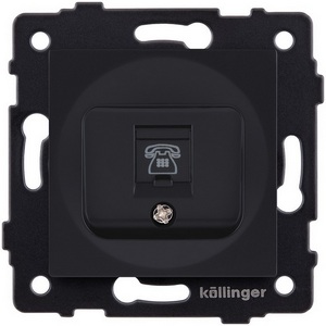 Изображение товара Розетка телефонная RJ11 черный матовый Kollinger REA-009BM для Aspekt, Eleganz, Reflex