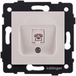 Изображение товара Розетка телефонная RJ11 кашемир матовый Kollinger REA-009CM для Aspekt, Eleganz, Reflex