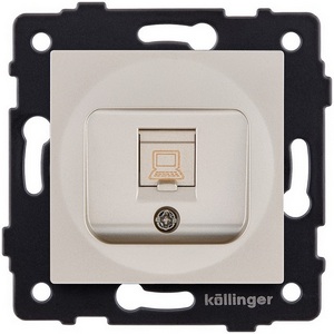 Изображение товара Розетка Ethernet RJ45 золотой Kollinger REA-016GD для Aspekt, Eleganz, Reflex
