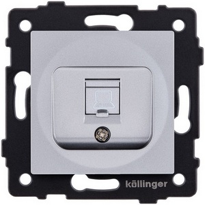 Изображение товара Розетка Ethernet RJ45 серый Kollinger REA-016GY для Aspekt, Eleganz, Reflex
