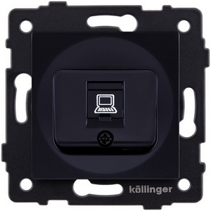 Изображение товара Розетка Ethernet RJ45 черный Kollinger REA-018BK для Aspekt, Eleganz, Reflex