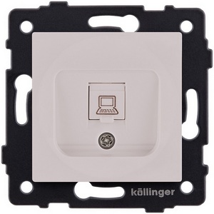 Изображение товара Розетка Ethernet RJ45 кашемир матовый Kollinger REA-018CM для Aspekt, Eleganz, Reflex