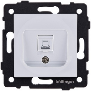 Изображение товара Розетка Ethernet RJ45 белый Kollinger REA-018WH для Aspekt, Eleganz, Reflex