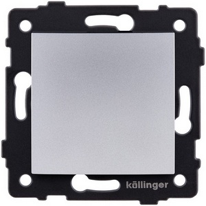 Изображение товара Выключатель 1-клавишный 10А/250В изогнутый, серый Kollinger REA-R-001GY для Aspekt, Eleganz, Reflex