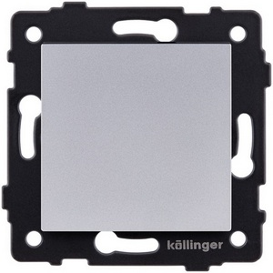 Изображение товара Выключатель 1-клавишный перекрестный 10А/250В серый Kollinger REA-S-006GY для Aspekt, Eleganz, Reflex