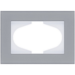 Изображение товара Рамка для двойной розетки стекло серый Kollinger Reflex MG RM120GY