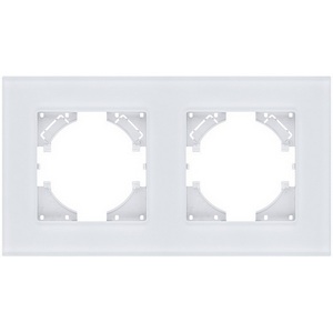 Изображение товара Рамка 2-постовая стекло белый Kollinger Reflex MG RM2WH