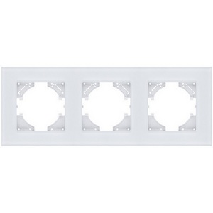 Изображение товара Рамка 3-постовая стекло белый Kollinger Reflex MG RM3WH