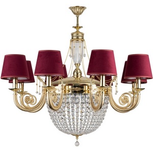 Изображение товара Потолочная люстра на штанге Kutek Bibione BIB-ZW-8(Z/A)CR с подвесками